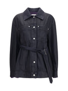 Dries Van Noten Cropped cotton Jacket with belt - Black