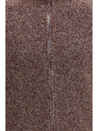 Brunello Cucinelli Mélange virgin wool, silk and cashmere zip Cardigan - Borgogna
