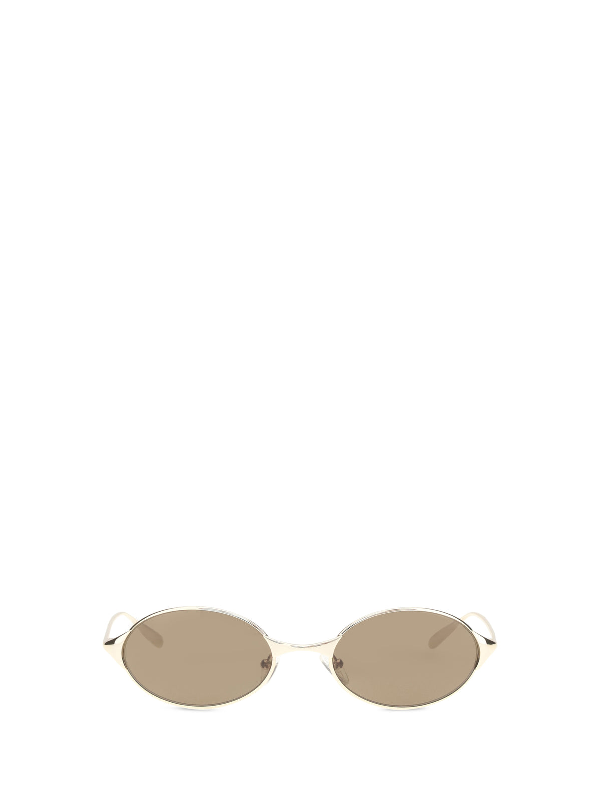 Alexander McQueen Neo oval Sunglasses - Gold/Gold/Brown