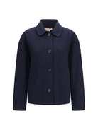Marni Wool Jacket with logo embroidery - Ultramarine