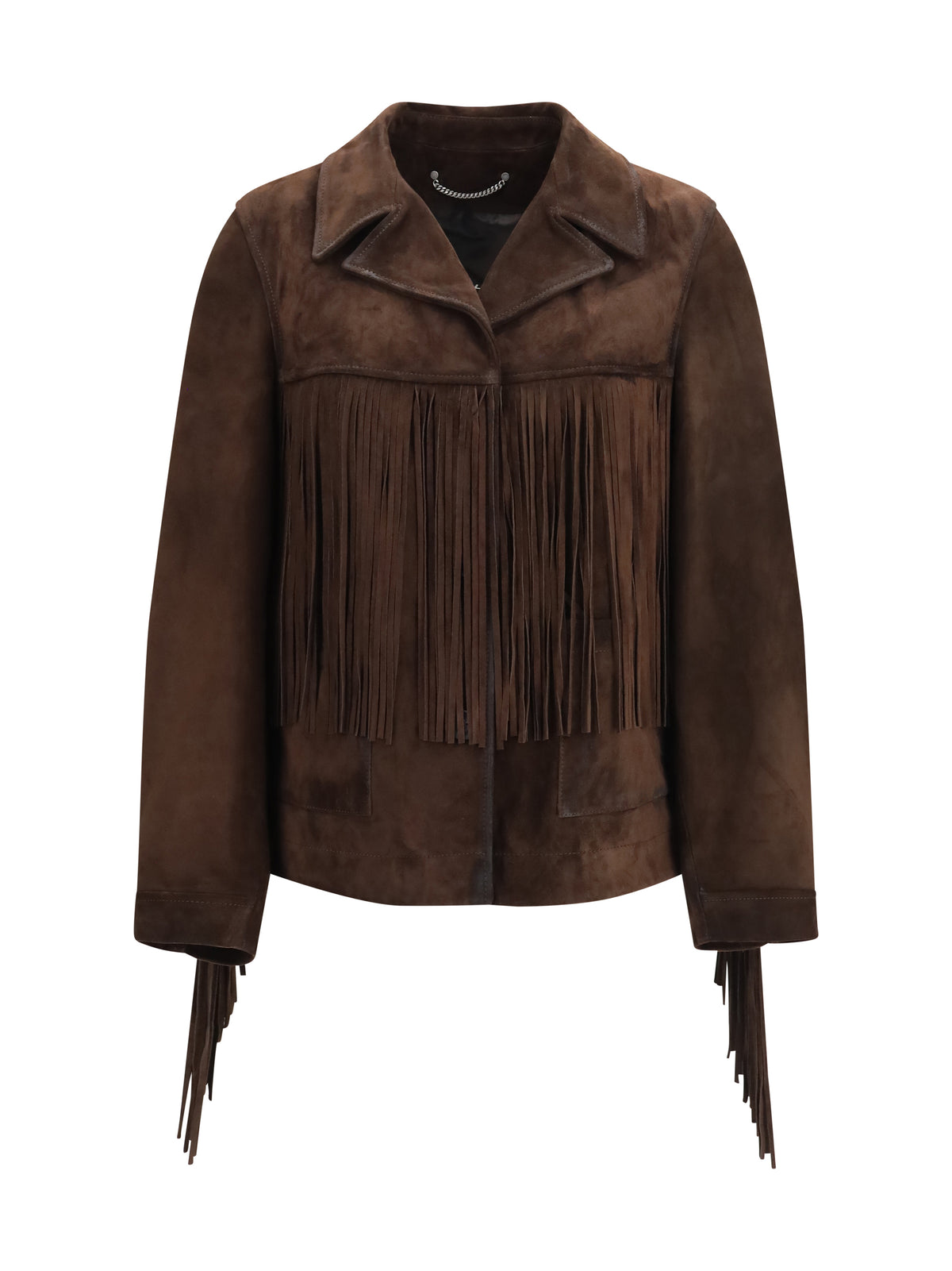 Golden Goose Journey leather Jacket with fringes - Coffee Bean