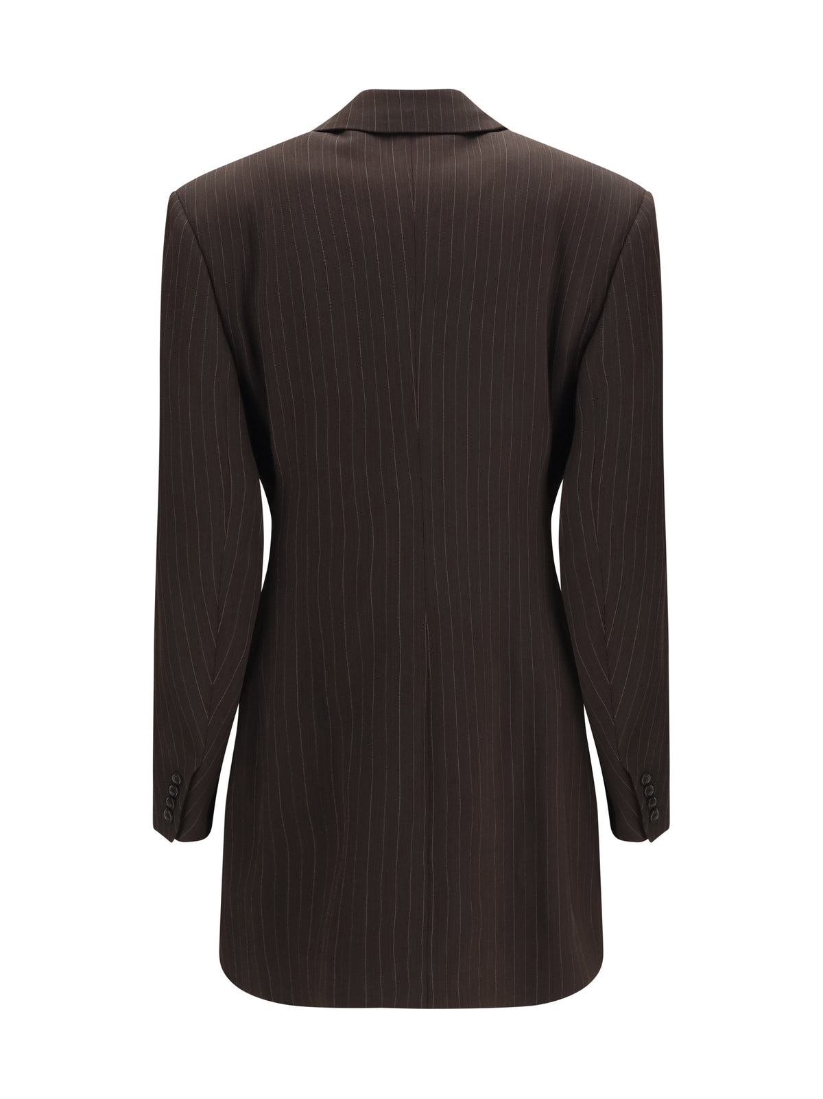 Saint Laurent Double-breasted pinstripe mélange wool Jacket - Marron/Beige
