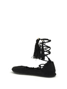 Alanui The Sound Of The Sea lace-up Ballerinas - Black Black