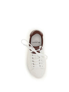 Balmain B-Court leather Sneakers - Blanc/Lie De Vin