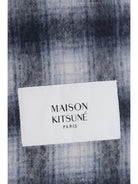 Maison Kitsuné Checked alpaca Scarf - Classic Navy/Anthracite