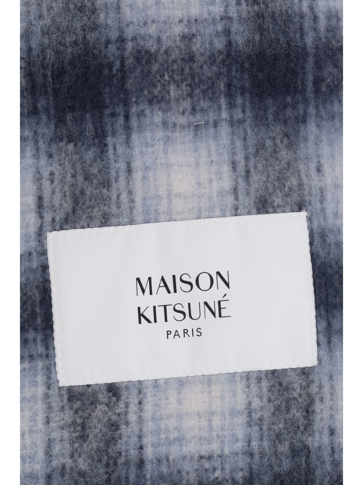 Maison Kitsuné Checked alpaca Scarf - Classic Navy/Anthracite