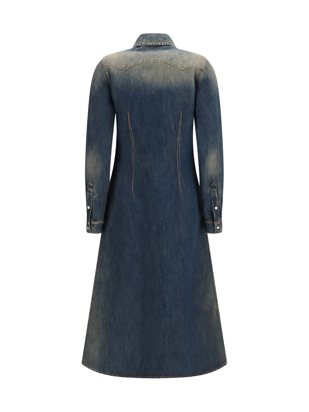 Fendi Long Denim Dress - Medium Wash Blue