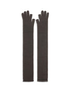 Rick Owens Long fingerless wool Gloves - Drkdust