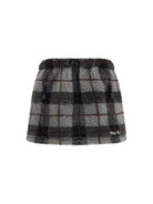 Miu Miu Check mini Skirt - Grigio+Nero