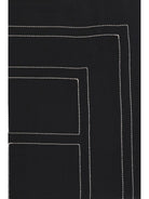 Toteme Silk Scarf with embroidery - Black
