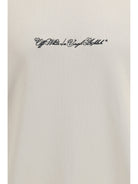 Off-White Script Arrow crewneck Sweatshirt - Pumice Stone