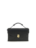 Bottega Veneta Knot Lock Shoulder Bag - Black-M Brass