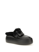 Roger Vivier Viv' Up Shearling Mules - Black