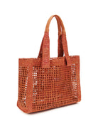 Chloé East-West Summer Banana raffia Tote Bag - Camellia Coral