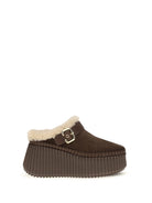 Chloé Nama Wedge Mules - Sharp Brown