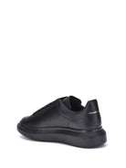 Alexander McQueen Leather Sneakers - Black/Black