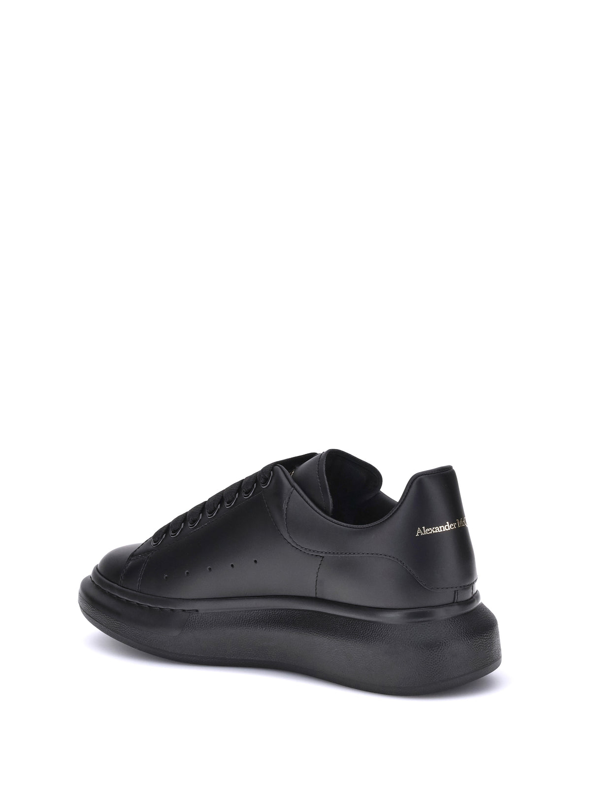Alexander McQueen Leather Sneakers - Black/Black