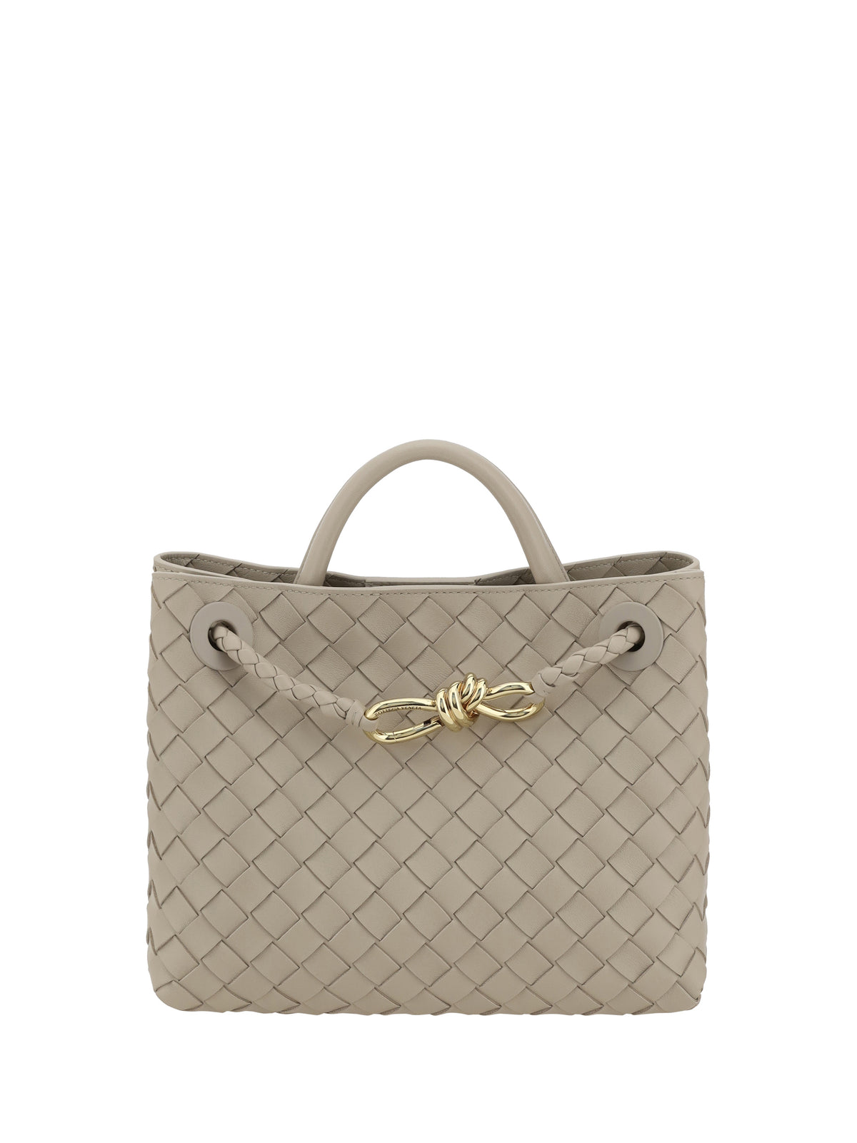 Bottega Veneta Andiamo Shoulder Bag - Ecru-Muse Brass-Ecru