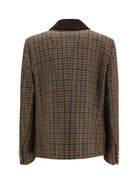 Blazé Milano Blazer Shelley in wool blend tweed - Green/Red Mix