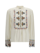 Marant Étoile Monique embroidered Top - Ecru