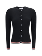 Thom Browne Ribbed merino wool Cardigan - Black