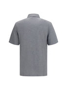 Brunello Cucinelli Cotton jersey Polo with shirt collar - Grey Medium