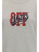 Off-White Off College crewneck Sweatshirt - Grey Melange High Risk Red