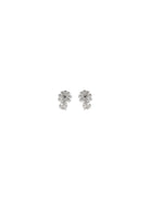 Self-Portrait Crystal Flower Earrings - Silver