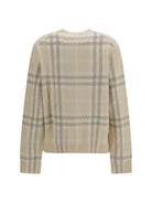 Burberry Check cashmere Cardigan - Ecru Beige