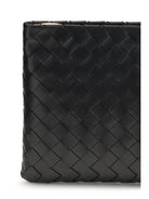 Bottega Veneta Medium leather Pouch - Black-Gold