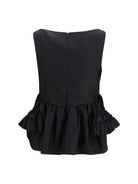 Dries Van Noten Ruffled peplum Top - Black