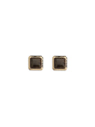 Self-Portrait Square Enamel Earrings - Gold