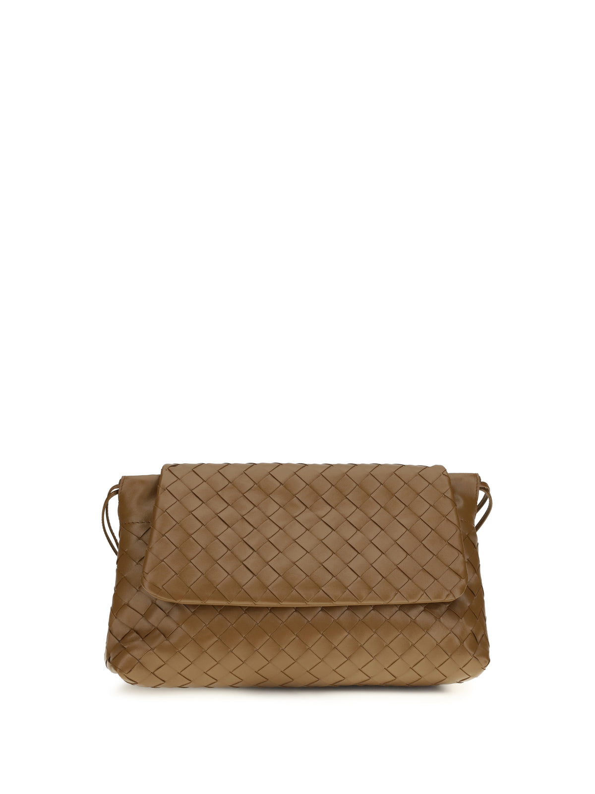 Bottega Veneta Intrecciato Shoulder Bag - Dark Caramel 20-Gold