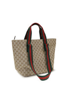Gucci Small GG motif Tote Bag - Vint.Sand/Dk.Bro/Vrv