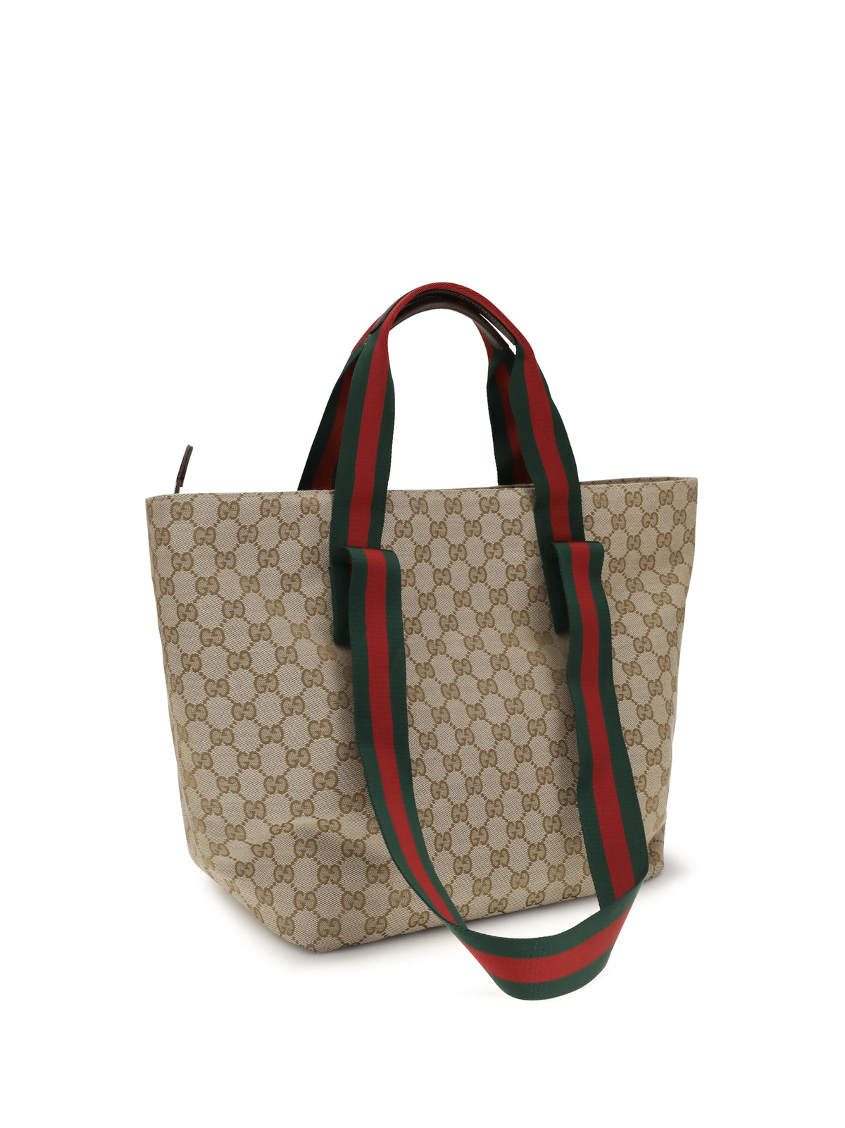 Gucci Small GG motif Tote Bag - Vint.Sand/Dk.Bro/Vrv