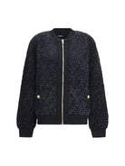 Balmain Zip Jacket with sequin details - Noir