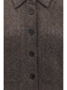 Missoni Cashmere-blend zig zag Shirt - Brown Melange