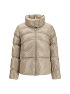 Pinko Glossy quilted Puffer Jacket - Beige-Cinciglia