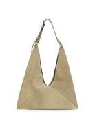 Moschino Suede Hobo Tote Bag - Ecru
