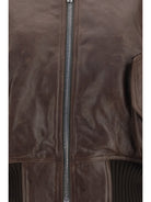 Rick Owens Cropped leather Bomber Jacket - 84