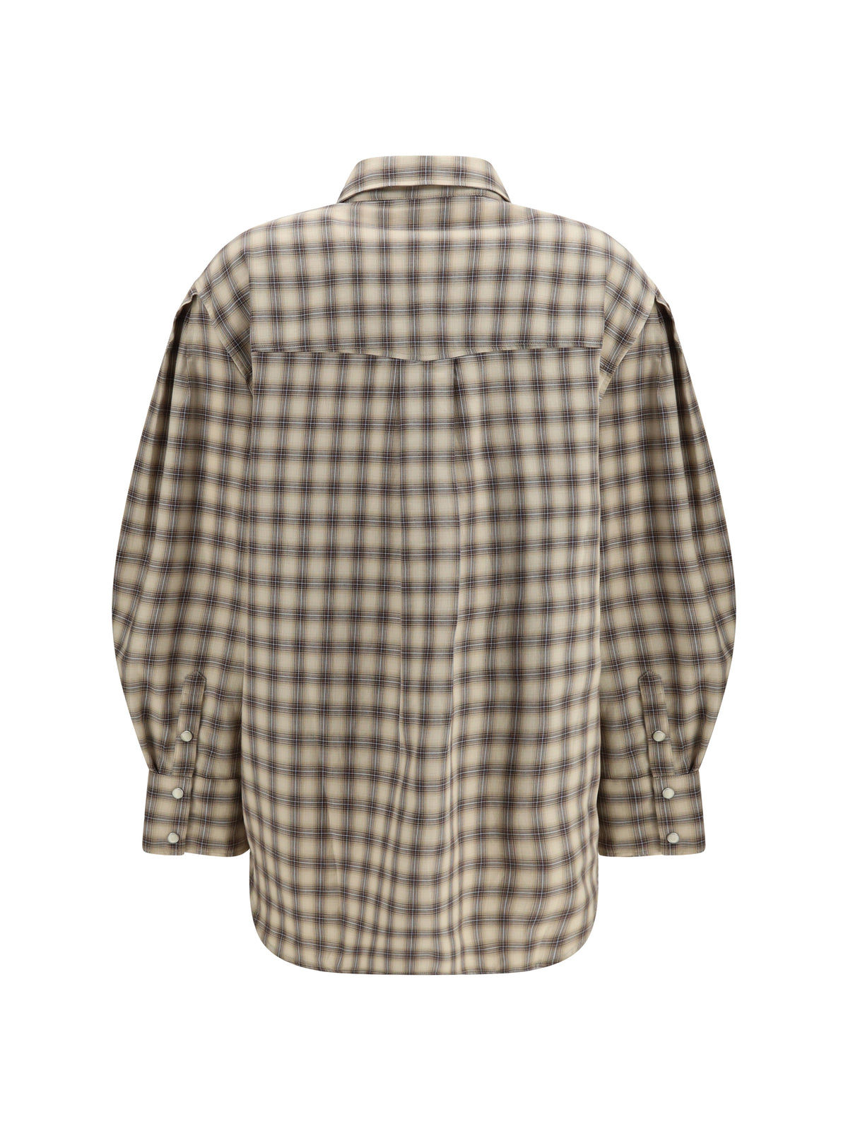 Ganni Check fannel Shirt - Oyster Gray