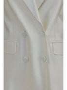 Tom Ford Polka-dot satin double-breasted Blazer - Off White