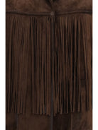 Golden Goose Journey leather Jacket with fringes - Coffee Bean