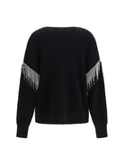 Max Mara Sportmax Pagine virgin wool Cardigan with sparkling details - Black Unito