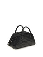 Bottega Veneta Small Intrecciato leather Bauletto Handbag - Black-Silver