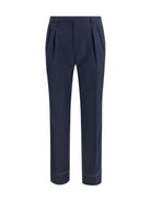 Brioni Elba Pants in silk, cashmere and linen - Navy