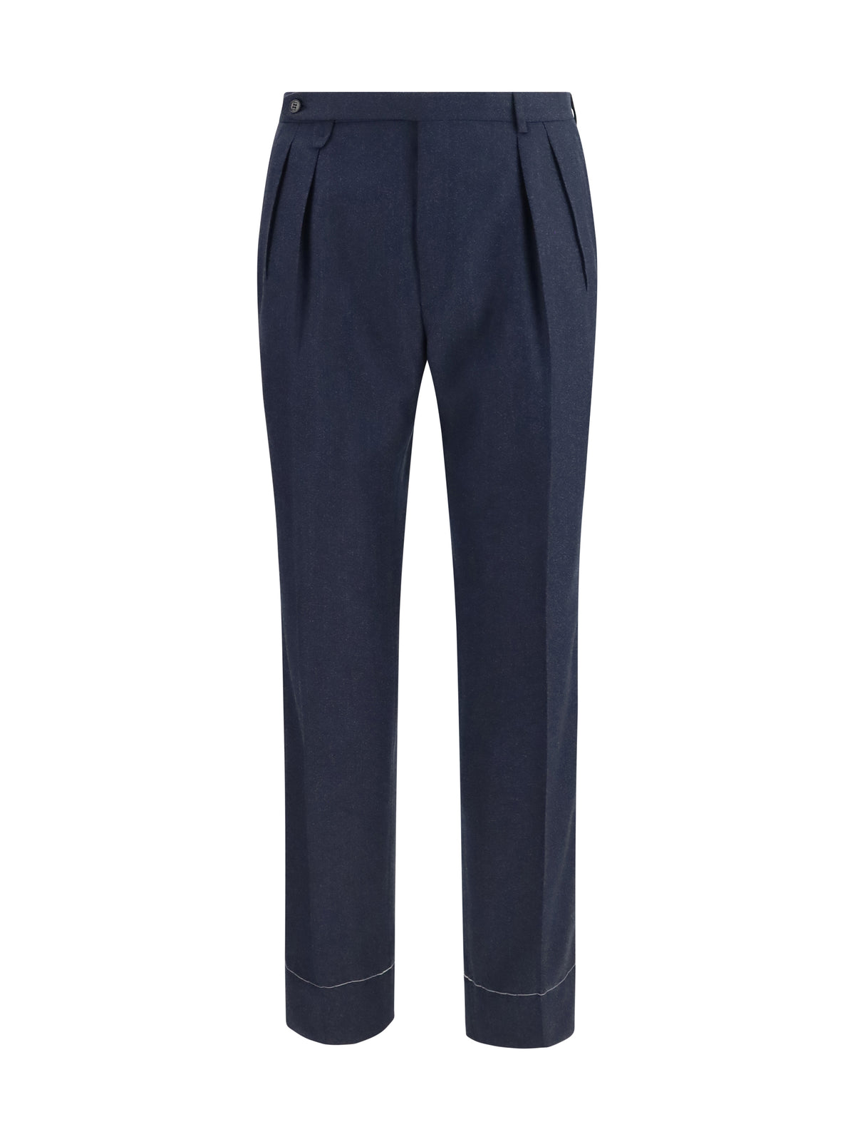Brioni Elba Pants in silk, cashmere and linen - Navy
