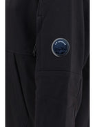C.P. Company Diagonal-weave cotton fleece Hooded Sweatshirt - Black