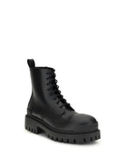 Balenciaga Strike Lace-Up Boots - Black