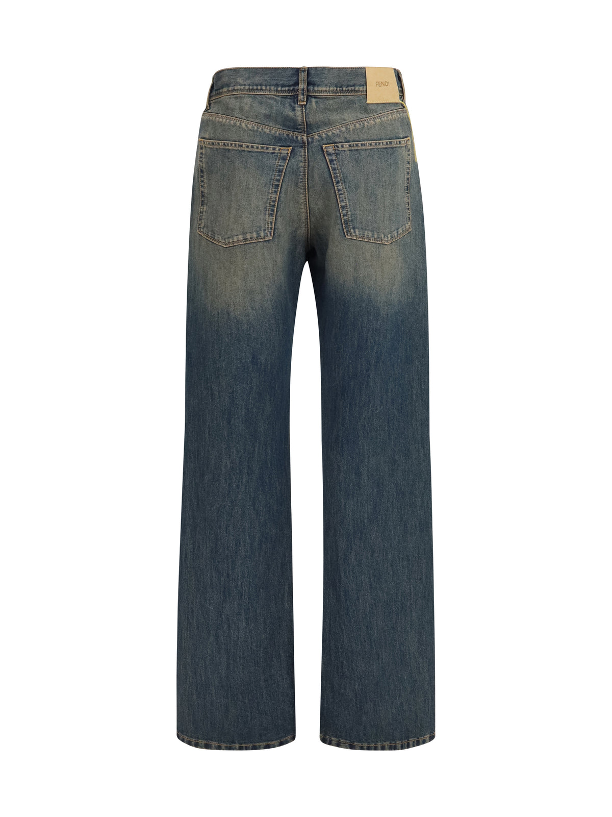 Fendi Long Jeans - Medium Wash Blue